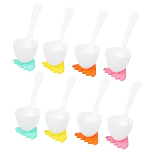Cabilock Juego De 8 Soportes para Tazas con Forma De Pie para Hervidos Soporte con Forma De Pollo para Niños Y Niñas Bandeja Novedosa para Tazas para Decoración De Encimeras del Hogar.