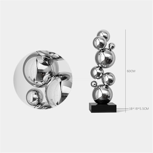 Objet de décoration intérieure moderne sous forme de sculpture géométrique en acier - 3