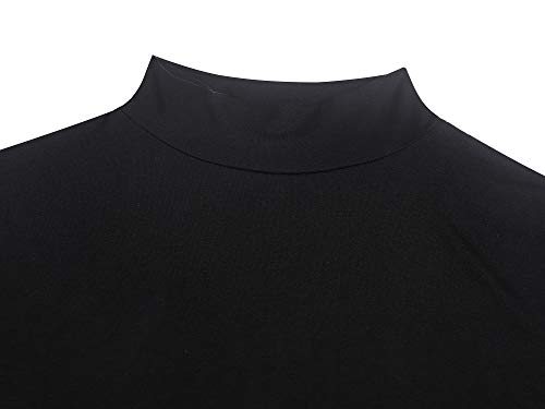 Poriff Men's Casual Mock Neck Tops Long Sleeve Slim Fit Turtleneck Pullover Sweaters4