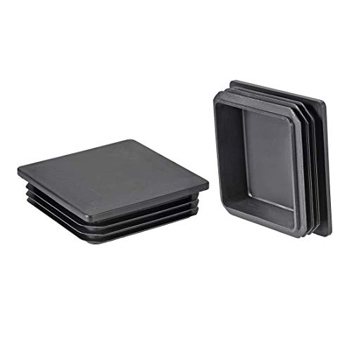 XYWHPGV 4 piezas 90 mm x 90 mm (3,54 pulgadas) tapón de tubo de plástico tapas de extremo de poste cuadrado para pasamanos escalera Newel tubo de barandilla negro(8e231 941e5 72673 d52d3 d6b43 801d3