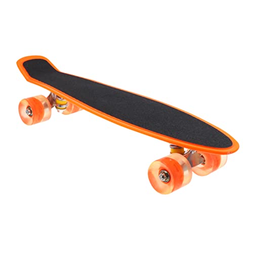 ibasenice Flashing Skateboard for Outdoor Fun Dull Polish Four Wheeled Design Durable Emery Deck for Smooth Sliding Wear Resistant and Shock Absorbing for Adults