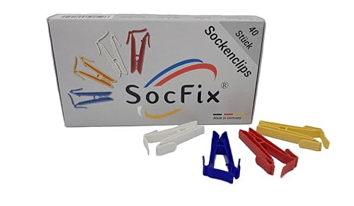 SocFix® Sockenklammern, Sockenclips, Sockenhalter (40 Stück)