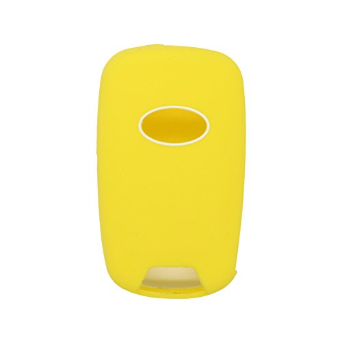 BROVACS Silicone Cover Protector Case Holder Skin Jacket Compatible with HYUNDAI KIA 3 Button Flip Remote Key Fob CV2152 Yellow - Image 2