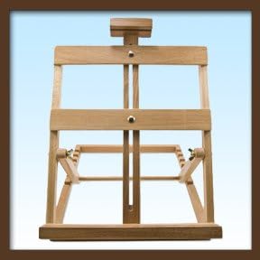 Creative Mark Symphony - Multi Purpose Art Easel, Stand Folds Flat with Adjustable Angle for Painting and Wheel for Drawing and Painting - Beech Wood, Vertical Style - Ideal for Artist