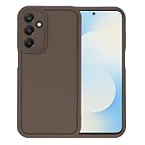 Kaywzo Cover per Samsung Galaxy M13 4G,Custodia in TPU Liscio di Morbido con Protezione della Fotocamera,Colore Solido Silicone Antiurto Case Cover,Caffè