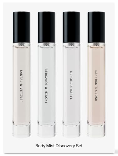Salt & Stone Body Mist Discovery Set, 4 Mini Fragrance Sprays, 0.34 oz Each