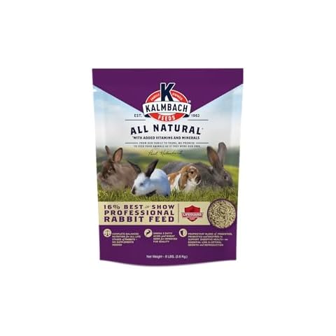 Kalmbach Feeds 16% Best in Show Rabbit Feed for All Rabbits, 8 lb Bag Cover