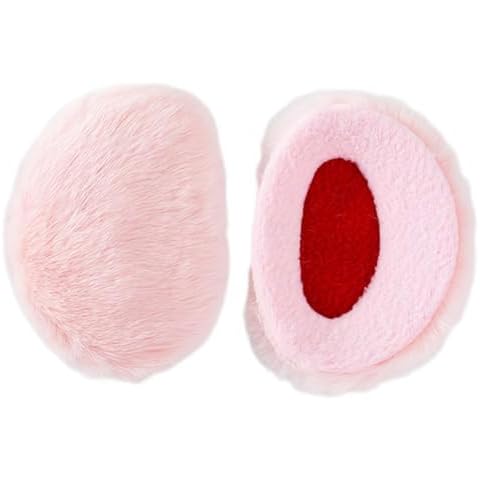 ZHOSXRC Bandless Earmuffs Ear Warmers Winter Ear Covers Earcaps for Outdoor,Imitation Rabbit Fur Ear Warmer Winter Ear Cover (Pink) Cover