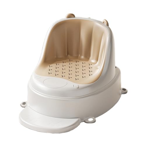 FYDN バスチェアベビー、沐浴ベビーバス、赤ちゃんお風呂椅子、吸盤式で滑りにくく、背もたれ付き、入浴補助具、新生児から36ヶ月までの入浴に適しており、ベビー用品、新生児へのプレゼントにも最適です (B)