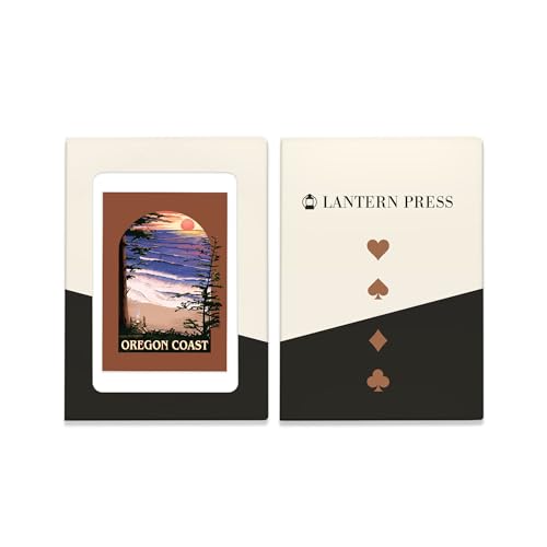 Lantern Press Oregon Coast, 52 Naipes tamaño póker miniatura 4