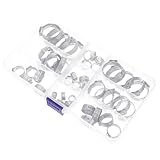 FRCOLOR 45pcs Stainless Steel Single Ear Hose Clamps Water Drain Hose Fasteners for Garden and Industrial Pipe Fitting Applications