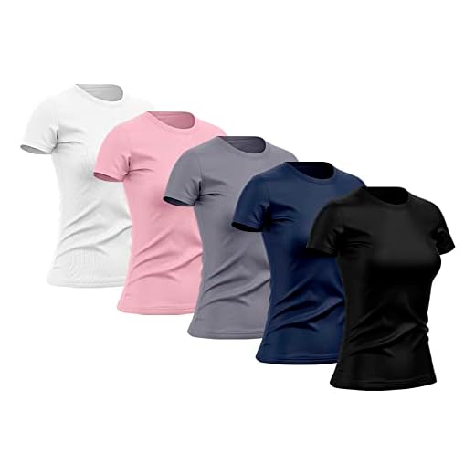 Kit 5 Camisetas Feminina Dry Básica Lisa Proteção Solar UV Térmica Camisa Blusa, Tamanho M