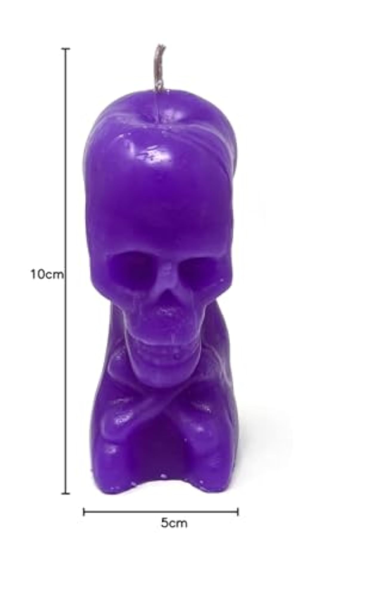 Purple Candle Figurine, Decorative Gift for Luck