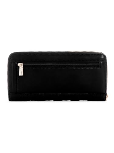 Image of GUESS Black Quilted Giully Large Zip Around Wallet