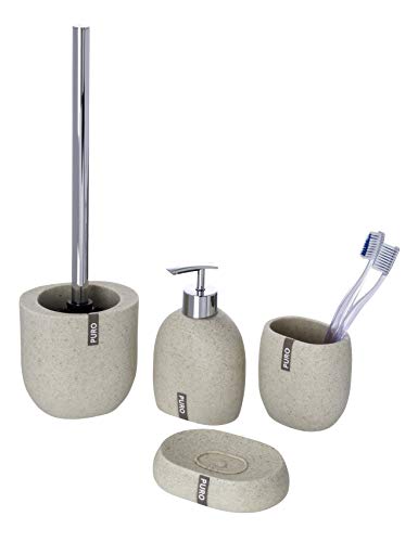Wenko Tumbler Makeup Brush, Toothbrush, Toothpaste Bathroom, Countertop, Razor Holder, Organizer Stand Cup, Beige #TOP5