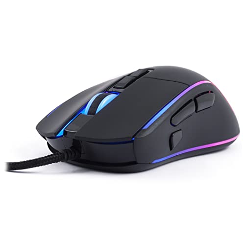 Coolbox Deepdarth - Mouse Da Gioco Ottico Con 9 Modalità Di Illuminazione Rgb, Programmabile, Dpi Regolabile, Con Cavo, 8 Pulsanti. Colore: Nero - 10