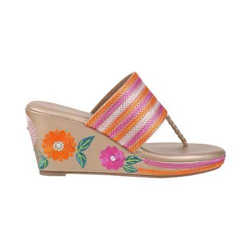 Image of Mochi Women Ethnic Wedge Heel Sandal