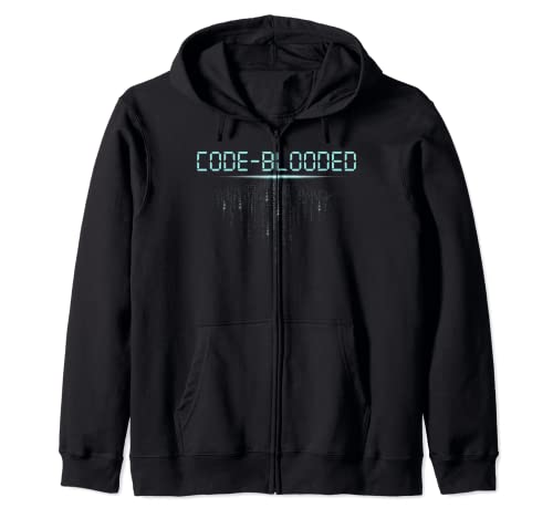 Divertido programador de software de computadora con código sangriento Sudadera con Capucha