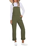 luvamia Loose Fit Overalls for Women Dungarees for Women Olive Green Overalls Olive Green Large Fits Size 12 / Size 14