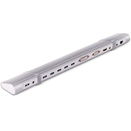 Club 3D Usb 3.0 Universal Docking Station Usb 3.0 To Hdmi Dvi Vga Video Multi-Display Adapter 5-Port Usb3.0 Hub Gigabit Ethernet Sd Tf Card Reader Audio Port For Windows 10/8/7 Vista Xp Mac Os X Linux #TOP5