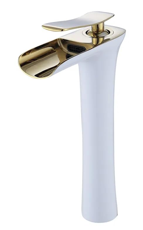 Aquieen Luxury Series Vink Extended Body Hot & Cold Basin Mixer Tap (White Gold) (B0CBVS723K) Amazon Price History, Amazon Price Tracker