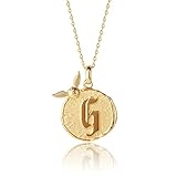 Harry Potter Wizarding World Golden Snitch Initial G Flash Plated Pendant Necklace, 18'