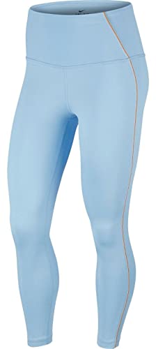 Nike Women's Yoga Luxe High Rise 7/8 Length Tights (as1, Alpha, m, Regular, Regular, Psychic Blue)