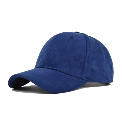 Gorra de béisbol ajustable contra el sol de ante azul marino cómoda y suave