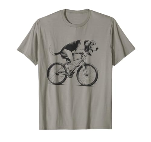 Treeing Walker Coonhound Dog Riding a Bike Bicycle Cycling Men Women Kids T-Shirt