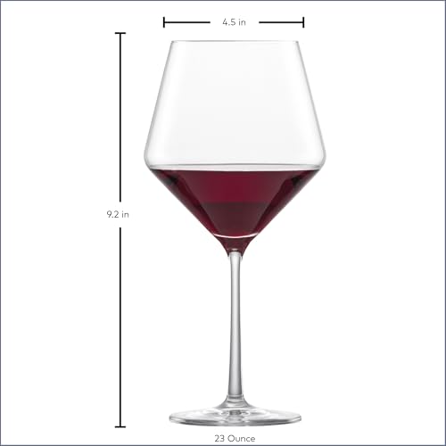 image for ZWIESEL GLAS Pure Burgundy Red Wine Glass (Set of 4), Graceful Burgund