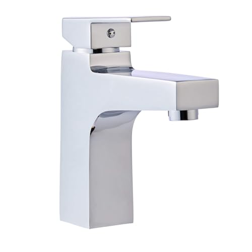 Amazon Basics Single-Handled Modern Bathroom Faucet, Polished Chrome