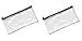 MMF Industries Vinyl Zipper Wallet, 11 x 6 Inches, Clear (234041720), 2 Packs