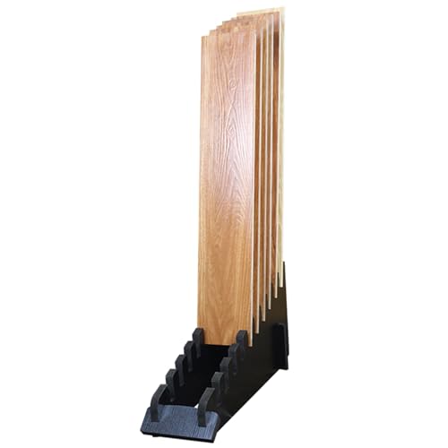 Expositor de baldosas de Suelo, Expositor de Tablero de Fibra, Expositor de baldosas de cerámica, portamuestras de Varias Filas, Expositor para Salas de ex,Black-24.02x5.31x12.20in/61x13.5x31CM
