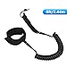 Surfboard Leash, 0.28in Diameter 7-12ft Stainless Steel Connection Coiled Spring Surfing Leash, Adjustable Leg Rope Foot Rope with Ankle Cuff for Paddle Board, Longboard,