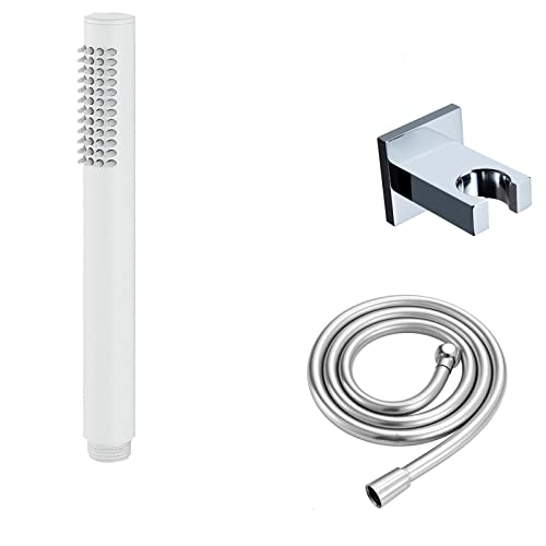 Accesorios de ducha en latón macizo con acabado blanco cromo 2
