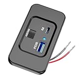 Vehicles Charging Station DIY QC3.0 USB PD20W USB C Port Fast Charging Socket for 12-24V Car, Boats, Trucks