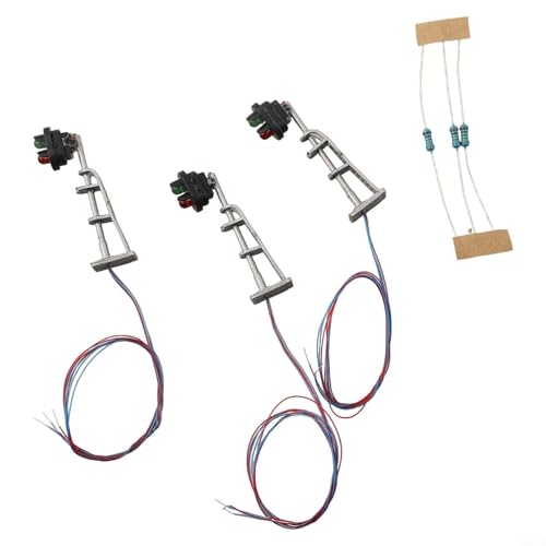 Juego completo de tres modelos de señales con tecnología LED para tren de escala N