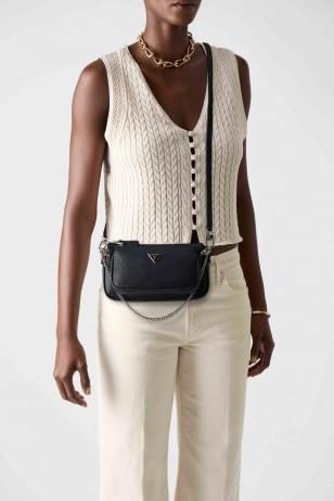 Sac Bandouliere Guess HWZG9672710-AI26-BLA – Noelle II Dbl Pouch Crossbody Femme Unique - vue 4