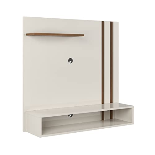 Painel Para Tv 32 Polegadas Sun Dubai Wood Luxo (Off White/Freijó)