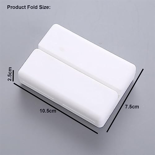 Image of House of Quirk Pill Organizer, 7 Compartments Portable Pill Case Travel Pill Organizer,Folding Design Pill Box for Purse Pocket to Hold Vitamins,Cod Liver Oil,Supplements and Medication (White)