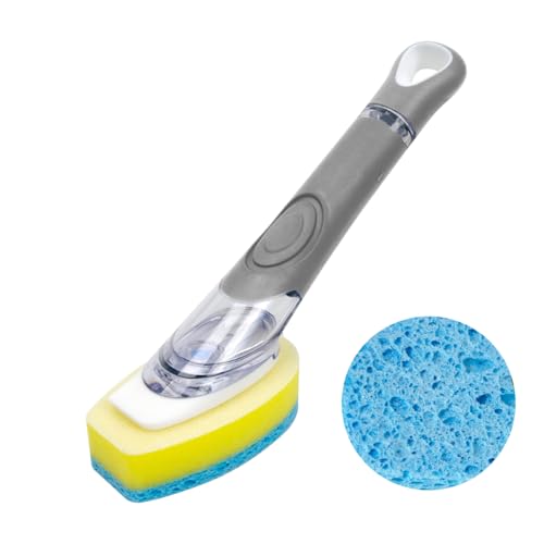Image of CELOX Dish Sponge with Handle, Non-Scratch Soap Dispensing Dishwand