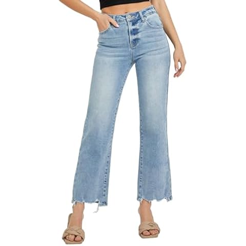 SALT TREE Risen Jeans - High Rise Relaxed Straight Jeans - RDP5459 Lightblue Cover