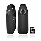 Tkiplay Mini Body Camera with Audio and Video Recording, HD 1080P Bodycam, Small...
