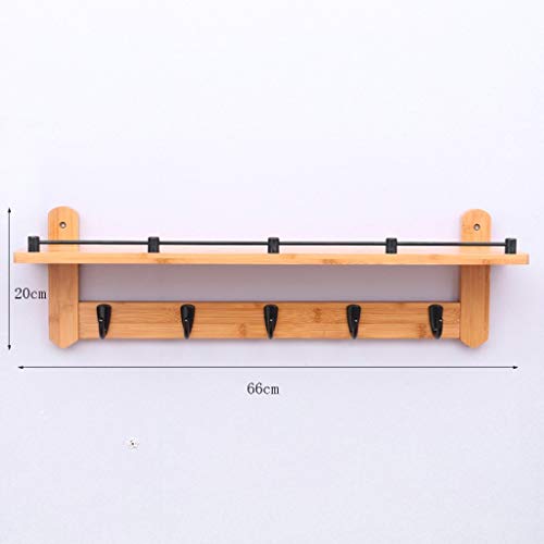 Cintres de mur en bambou pour en finir avec le désordre des manteaux dans l'entrée