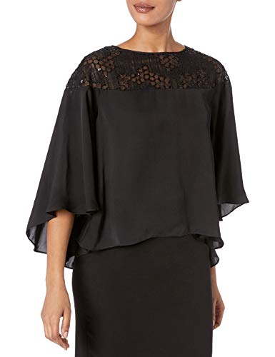 Catherine Catherine Malandrino Women's Cora Blouse, Black, S Small #TOP17