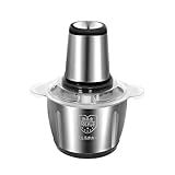 Picadora de carne, procesador alimentos acero inoxidable, picadora, utensilios cocina, verduras y frutas for el hogar(2L Black Eu)