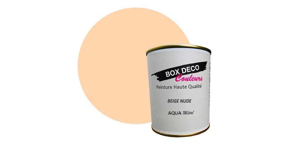 Pintura para mueble de metal a base de barniz acrílico con aspecto satinado Aqua Metal – 750 ml / 7,5 m², color beige nude