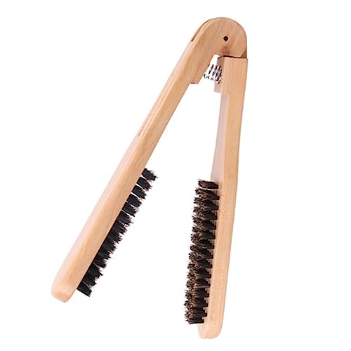 Peine planchador de cabello de madera Healifty 8.66 in miniatura 7
