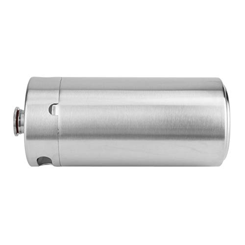 Dioche Edelstahl Bierfass Mini Bierspender Fass mit Spiraldeckel Einwandige Struktur für Zuhause Hotelbedarf (2L)