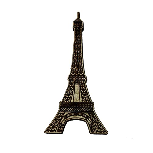 Imán personalizado de madera con forma de torre Eiffel, para